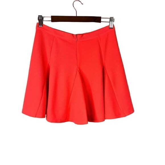 MINKPINK Skater Mini Skirt in Neon Coral Size Medium - Picture 3 of 7
